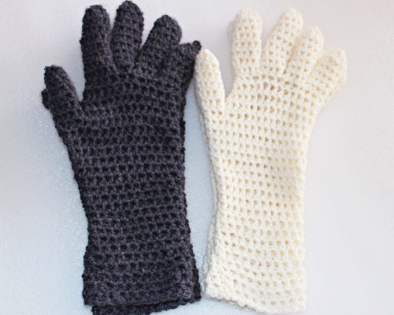 Crochet Glove Pattern Fingered Glove Crochet Pattern Crochet Gloves Full Fingers Crochet Pattern image 9