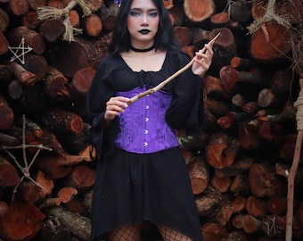 Medieval Serving Wench Cotton Renaissance Dress, Short Dress, Witch Dress, Halloween Costume Dress