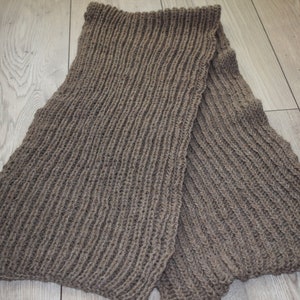 Warm Hand Knitted wool and alpaca wool scarf / hand knitting scarf / Handmade / handknit / knit gift idea / for cold weather / Ready to Ship