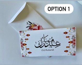 Eid Money Envelopes - 7 options - kids money envelope - eidi - eid kids gift - Eid kids money envelope  - Eid Mubarak - happy eid