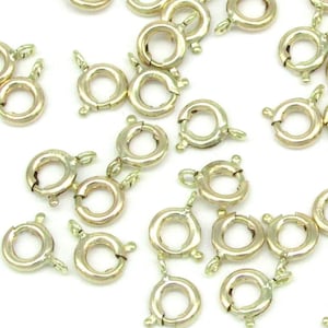 6mm 14k Gold Filled Spring Ring Clasp with Open Ring
