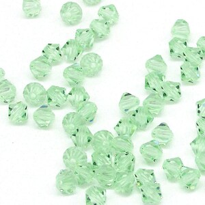 4mm Chrysolite Crystal Bicones