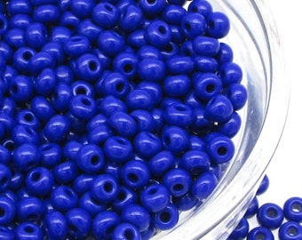6/0 Seed Beads Opaque Royal Blue