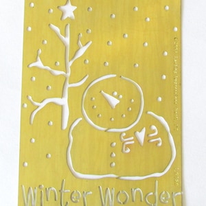 Winter Embossing Stencils, Reusable Brass Templates