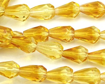7x5mm Faceted Czech Two-Tone Glass Drops