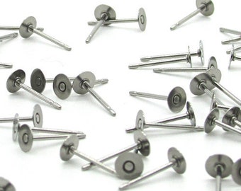 200 4mm Stainless Steel Earring Posts