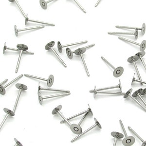 100 4mm Stainless Steel Earring Posts