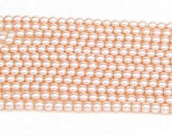 Rosaline Preciosa Crystal Nacre Pearls, 4mm 6mm Rounds