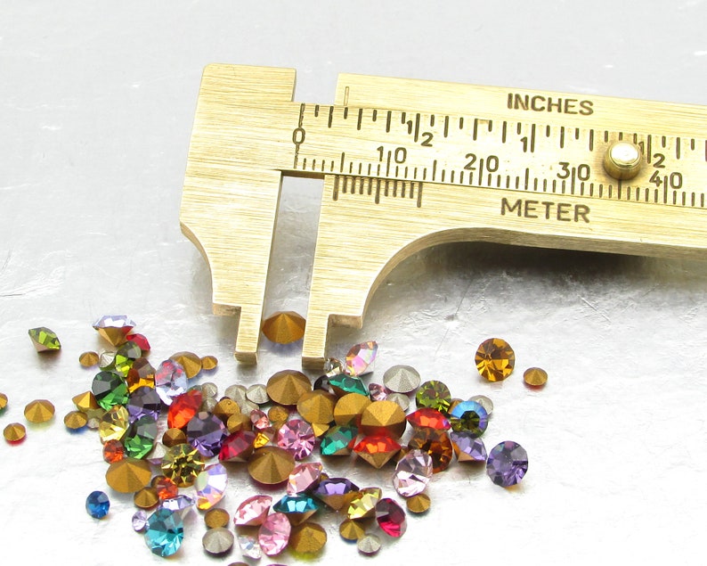 Rhinestone Chaton Mix 3ss-20ss Crystal Point Backs, 1.5-4.68mm Non ...