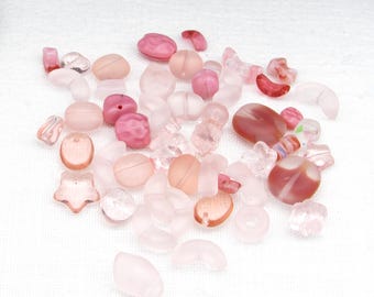 Vintage Pink Glass Bead Mix