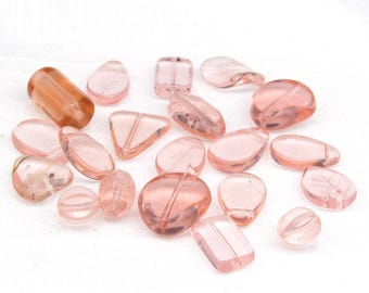 Vintage Pink Glass Bead Mix