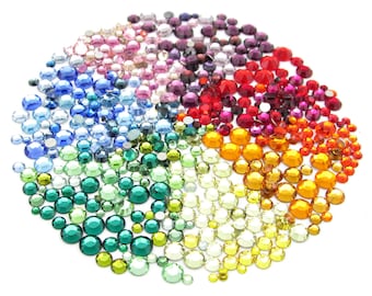 Machine Cut Crystal Flat Back Rhinestone Mix