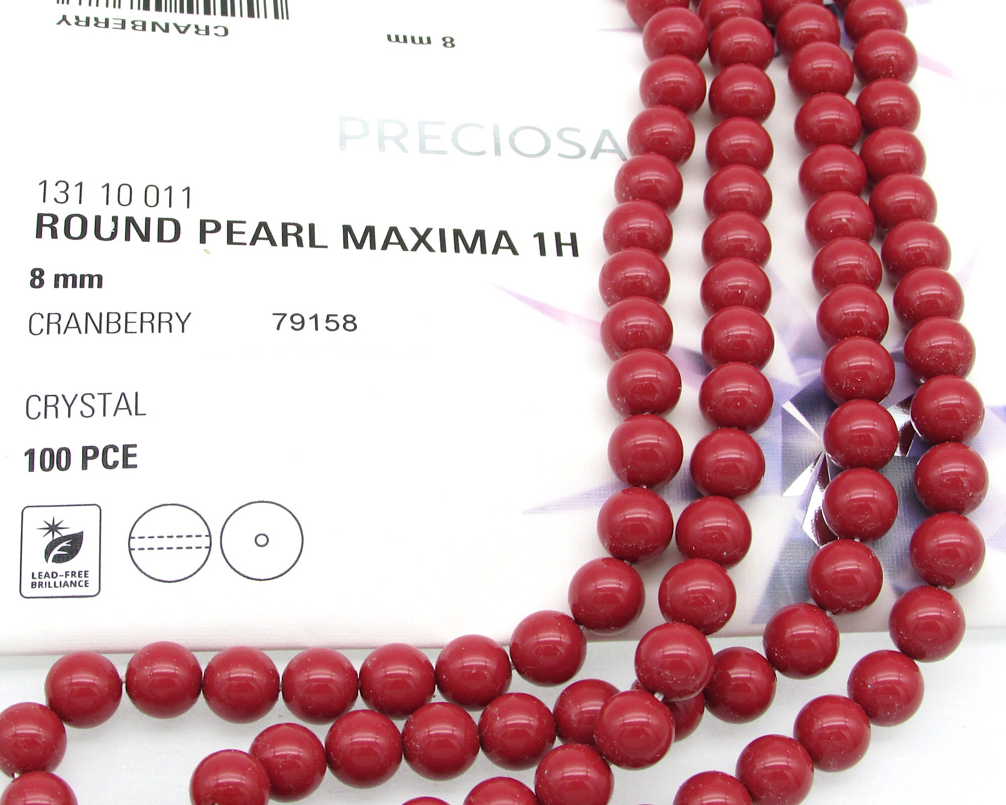 Pearl, Preciosa Maxima - Cranberry Pearl, Preciosa Maxima - Cranberry