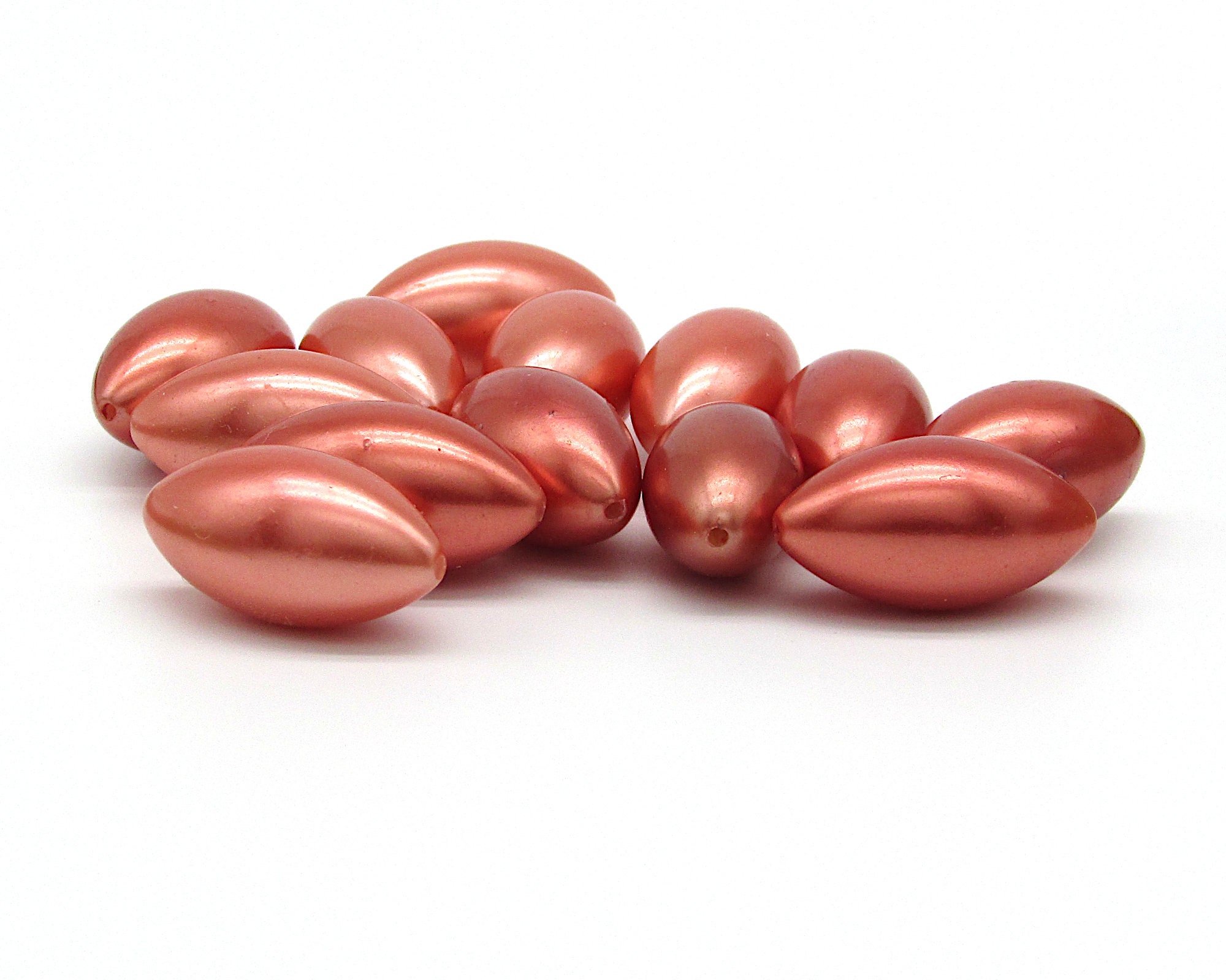 23mm Bright Copper Acrylic Pearls 13 Etsy Australia