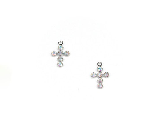 Rhodium Plated with Crystal 2-pc Set