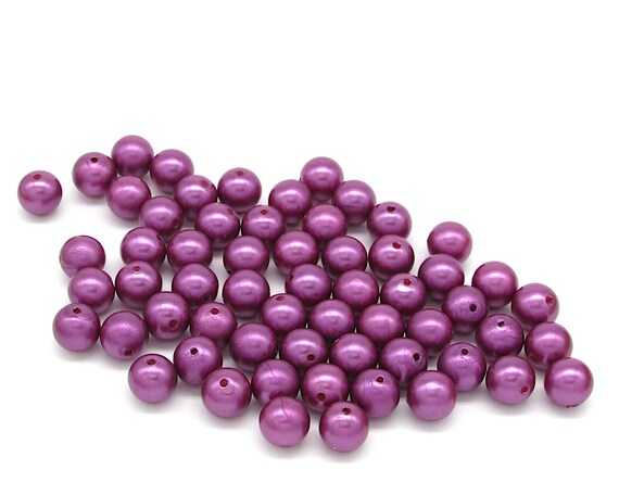 Acrylic Pearl Beads Round 12mm Chunky Red F104//1 Pack of 30