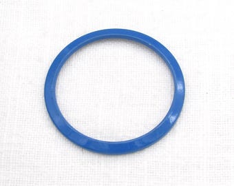 38.5mm Round Blue Enameled Steel Hoop Finding