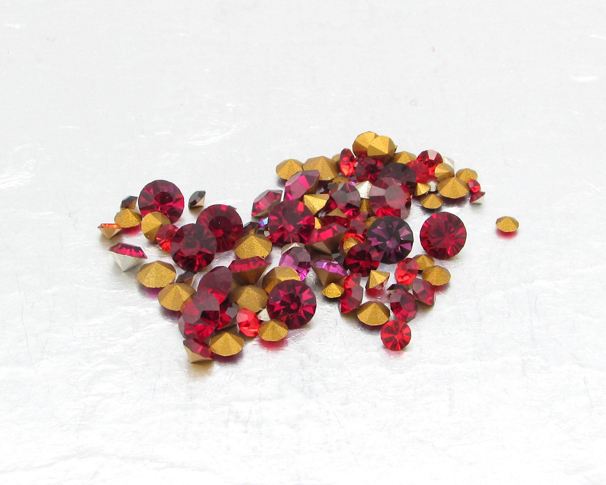 Rhinestone Chaton Mix 3ss-20ss Crystal Point Backs, 1.5-4.68mm Non ...