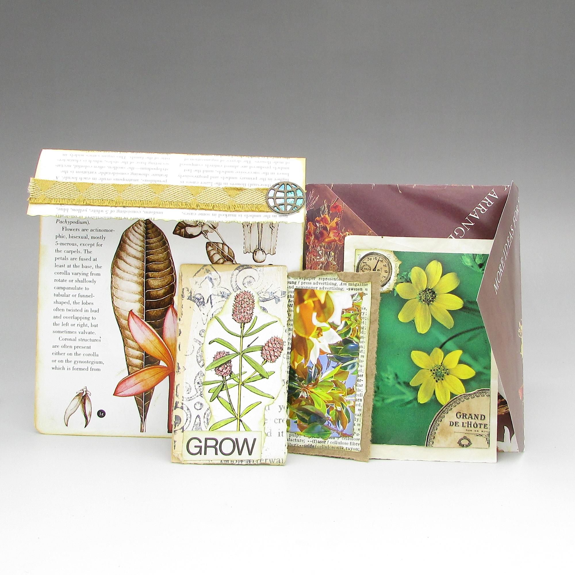 Stuffed Junk Journal Pockets, Floral Ephemera Set - Etsy