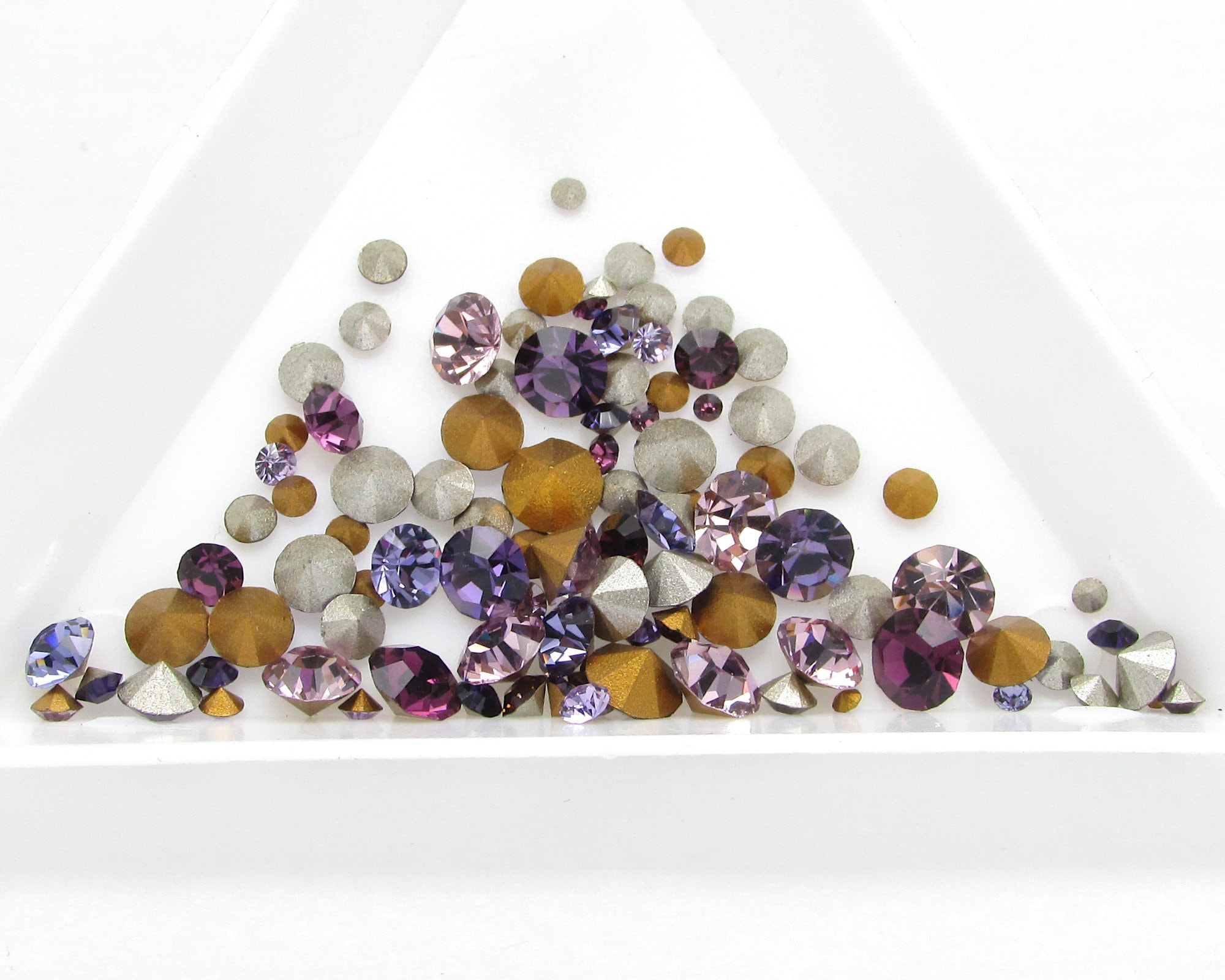 Rhinestone Chaton Mix 3ss-20ss Crystal Point Backs, 1.5-4.68mm Non ...