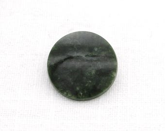 Nephrite Round Low Dome Gemstone Cabochon