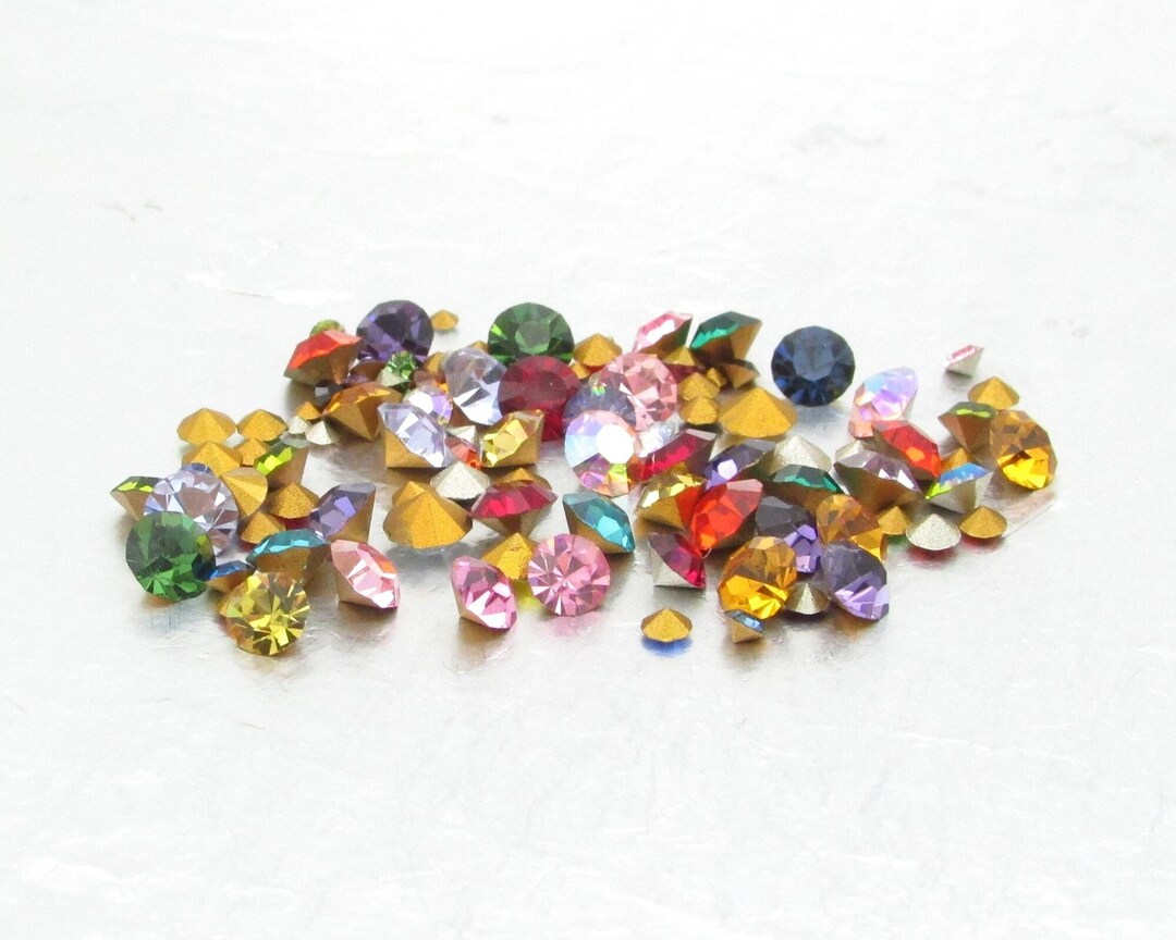 Rhinestone Chaton Mix 3ss-20ss Crystal Point Backs, 1.5-4.68mm Non ...