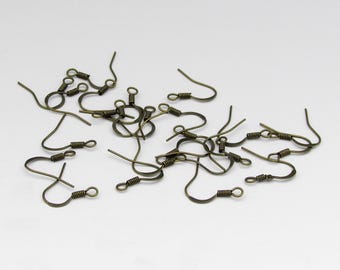 16mm Brass French Hook Ear Wires (24)