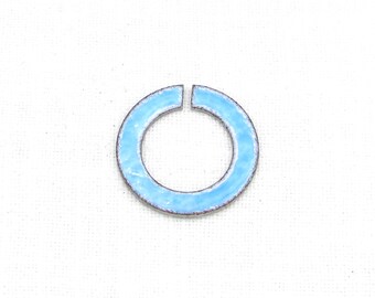25.5mm Round Enameled Steel Jewelry Connector