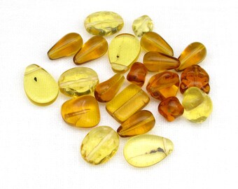 Vintage Topaz Brown Glass Bead Mix