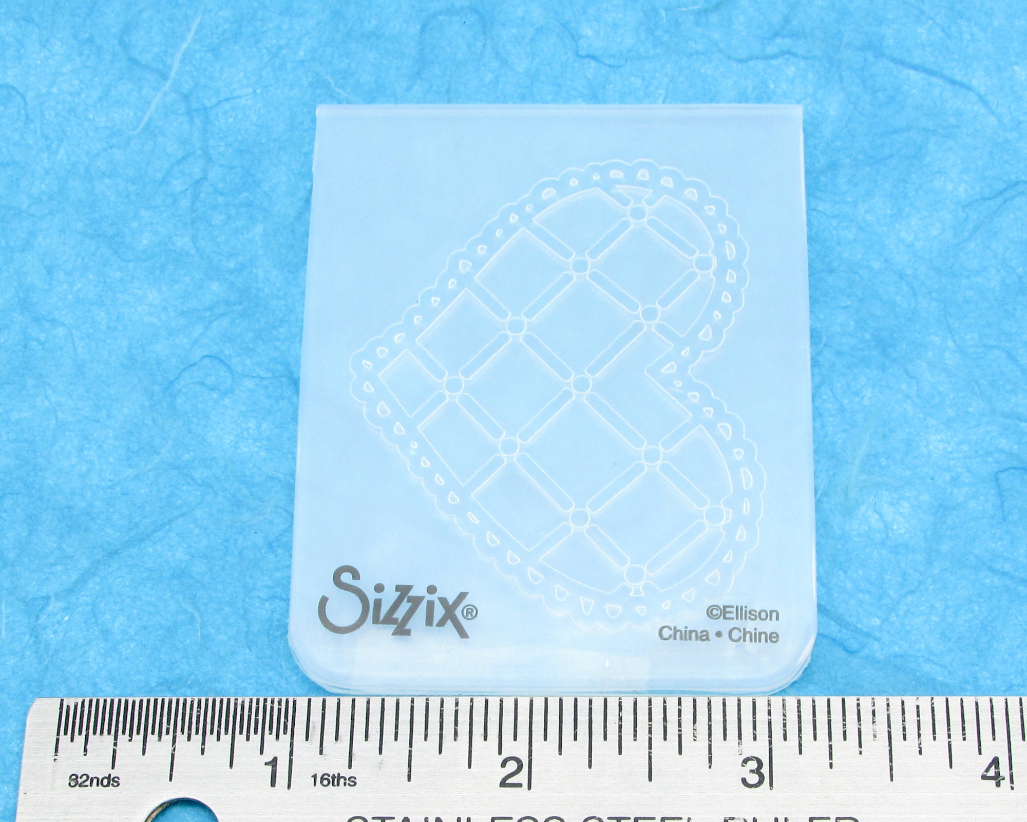 Small Embossing Folder, Sizzix Retired Thank You Pattern - Etsy