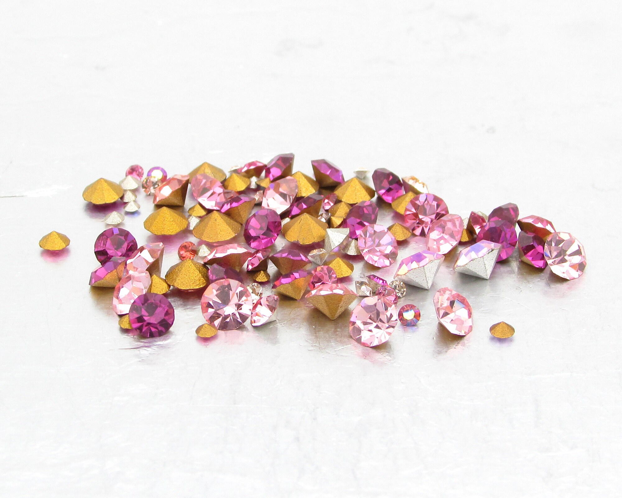 Rhinestone Chaton Mix 3ss-20ss Crystal Point Backs, 1.5-4.68mm Non ...