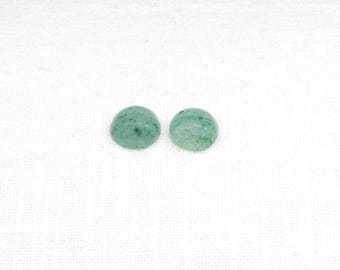 Round Aventurine Cabochons, 11mm 12mm Semiprecious Gemstone Domed Flat Backs