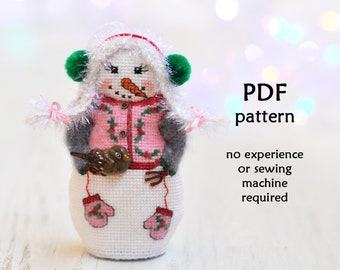 Snowman Cross Stitch Pattern. Cross Stitch Christmas Ornament. Christmas Cross Stitch Pattern. 3d Cross Stitch Pattern. Snowmen Cross Stitch