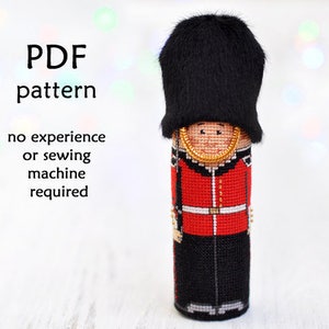 Christmas Cross Stitch Pattern. Royal Guard Cross Stitch. Soldier Cross Stitch Pattern. British Guard. Modern Cross Stitch. UK Cross Stitch