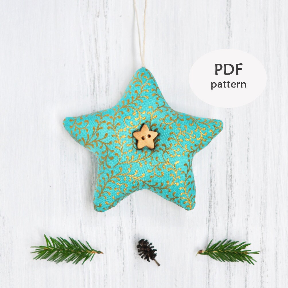 Star Sewing Pattern. Christmas Ornament Patterns. Fabric Star Etsy Star Sewing Pattern. Christmas Ornament Patterns. Fabric Star Etsy