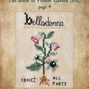 Poison Garden Book kruissteekpatroon, Halloween SAL Stich-A-Long (pdf-patroon) afbeelding 7