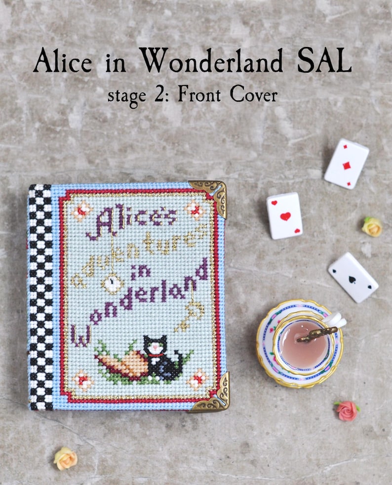 Alice In Wonderland Book Cross Stitch Pattern: Stitch-Along by LivingOnTheRainbow, SAL, Stich-A-Long (PDF Pattern) image 8