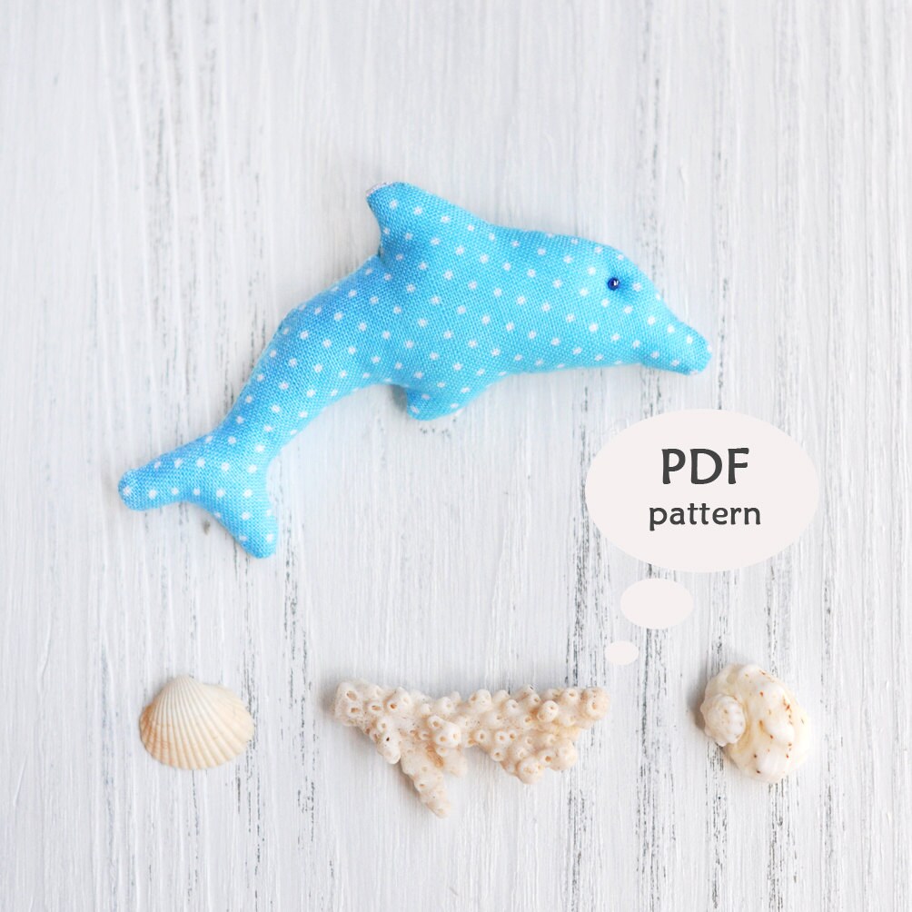 dolphin stuffed animal pattern