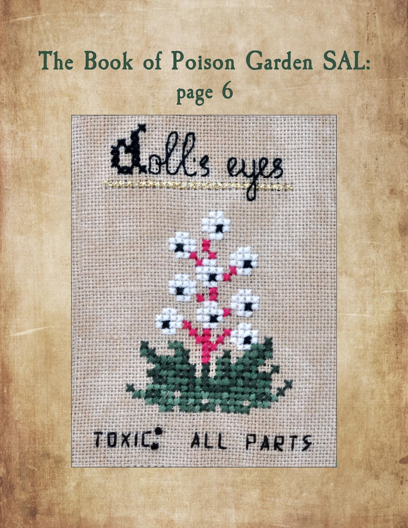 Poison Garden Book kruissteekpatroon, Halloween SAL Stich-A-Long (pdf-patroon) afbeelding 9