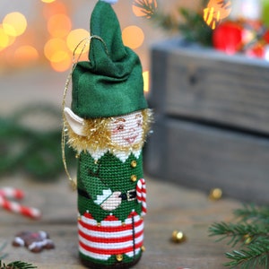 Elf Cross Stitch Pattern. Christmas Cross Stitch Pattern. Cross Stitch Ornament Pattern. 3D Cross Stitch. Christmas Ornament Cross Stitch image 4