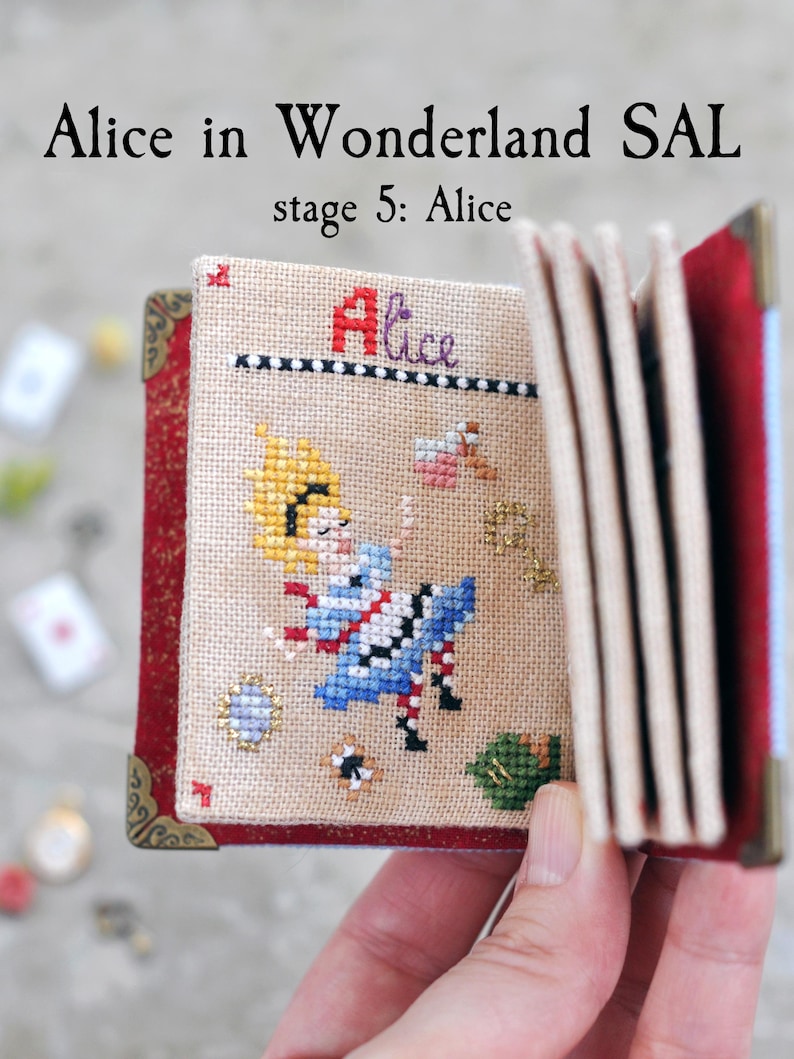 Alice In Wonderland Book Cross Stitch Pattern: Stitch-Along by LivingOnTheRainbow, SAL, Stich-A-Long (PDF Pattern) image 11
