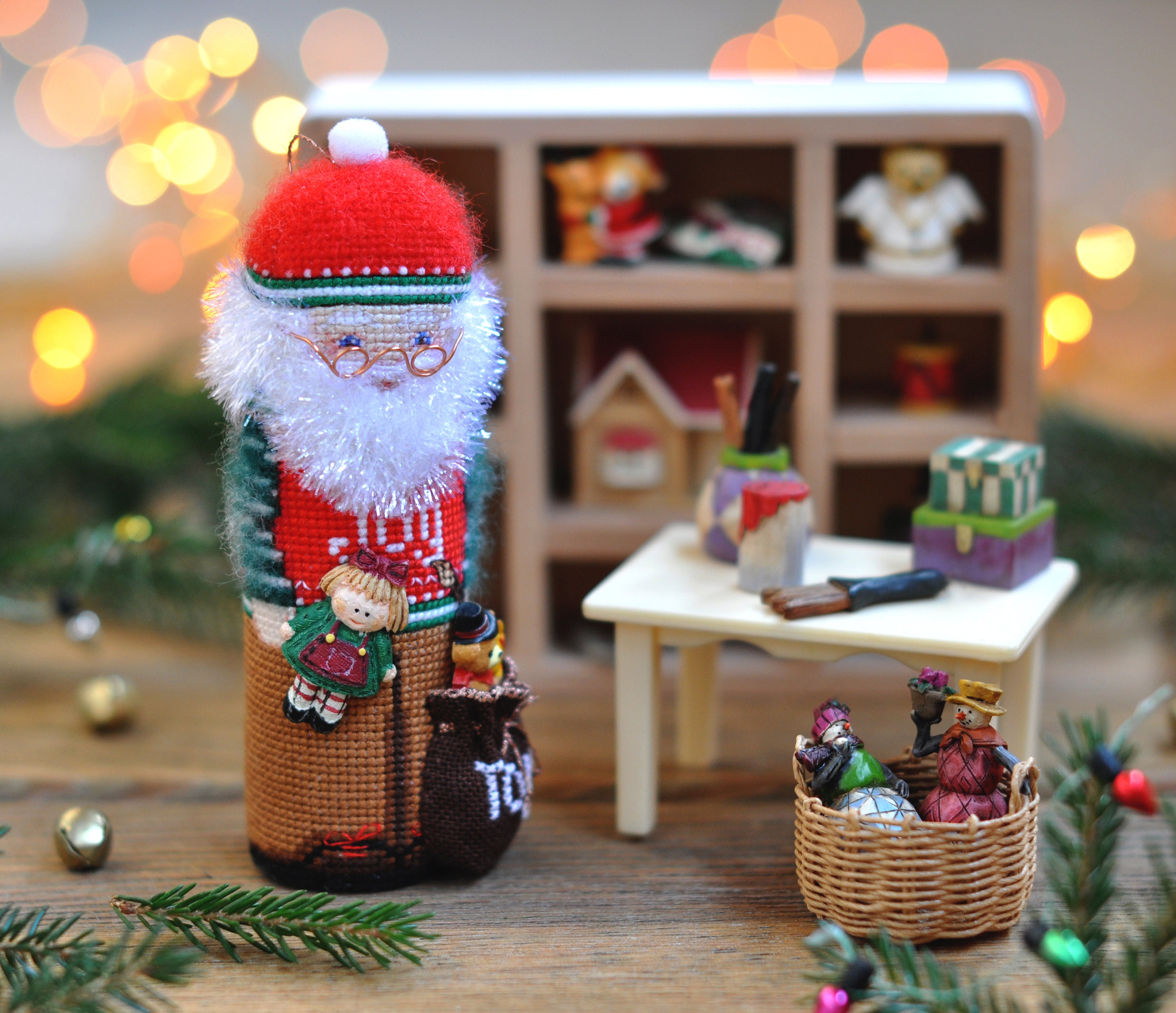 Santa & Mrs. Claus Cross Stitch Ornament Patterns (set of 2 Pdfs