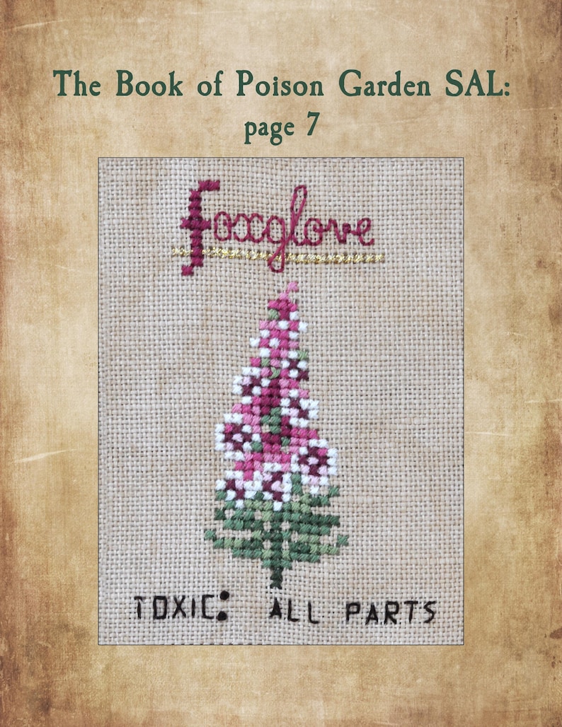 Poison Garden Book kruissteekpatroon, Halloween SAL Stich-A-Long (pdf-patroon) afbeelding 10