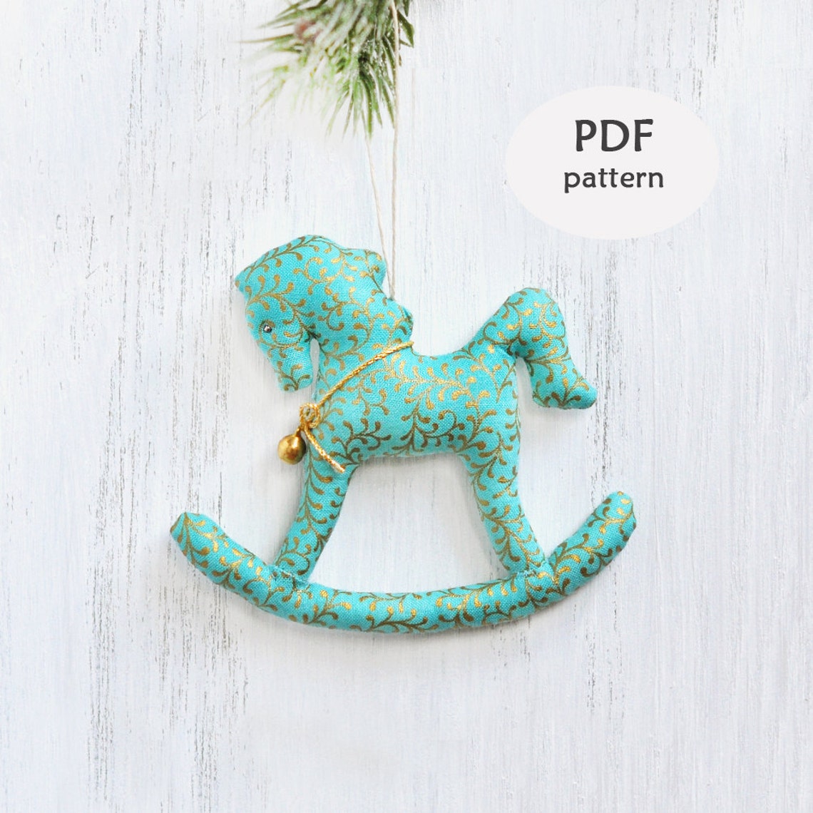 Stuffed Rocking Horse Pattern. Sewing Christmas Gifts. Rocking Etsy