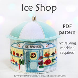 Winter House Cross Stitch Pattern. Christmas Cottage Cross Stitch. Christmas Cross Stitch Pattern. Cross Stitch Christmas Ornament. 3d Cross