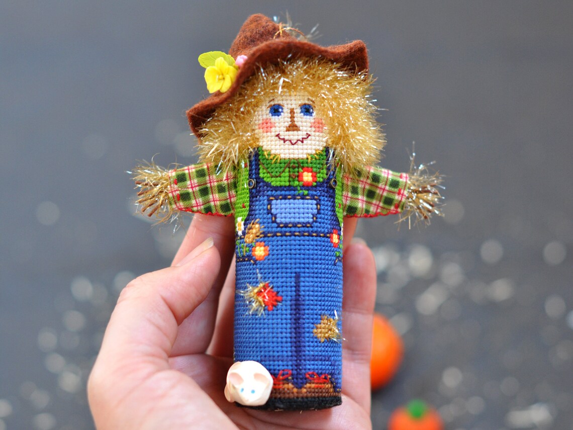 Scarecrow Cross Stitch Pattern Thanksgiving Cross Stitch Etsy