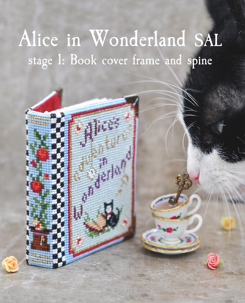 Alice In Wonderland Book Cross Stitch Pattern: Stitch-Along by LivingOnTheRainbow, SAL, Stich-A-Long (PDF Pattern) image 7