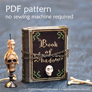 Book of Shadows Halloween Stitch Along SAL. Halloween Cross Stitch Stitch-A-Long. Gothic Cross Stitch Pattern. SAL by LivingOnTheRainbow image 1