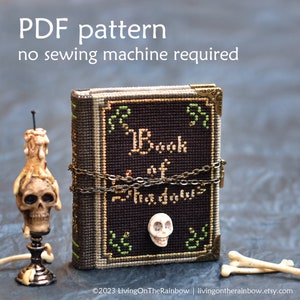 Book of Shadows Halloween Stitch Along SAL.  Halloween Cross Stitch Stitch-A-Long. Gothic Cross Stitch Pattern. SAL by LivingOnTheRainbow