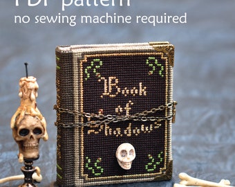 Book of Shadows Halloween Stitch Along SAL.  Halloween Cross Stitch Stitch-A-Long. Gothic Cross Stitch Pattern. SAL by LivingOnTheRainbow